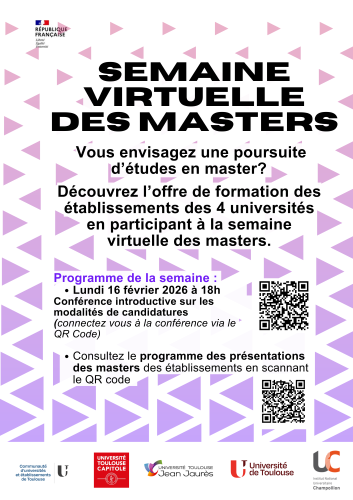 affiche semaine virtuelle des masters